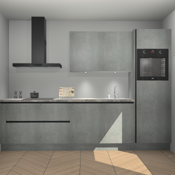 Beton Parelgrijs greeploze keuken Havana 100590