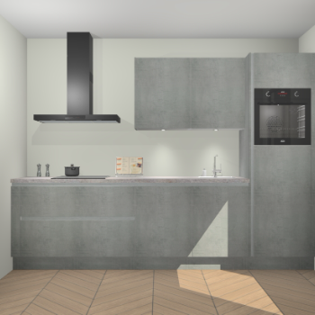 Beton Parelgrijs greeploze keuken Havana 100593