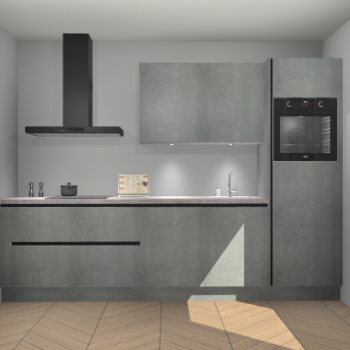 Beton Parelgrijs greeploze keuken Havana 100596