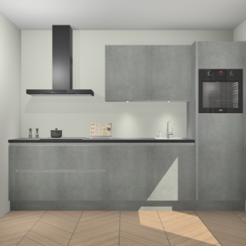 Beton Parelgrijs greeploze keuken Havana 100632