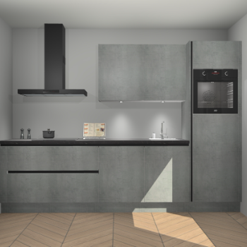 Beton Parelgrijs greeploze keuken Havana 100635