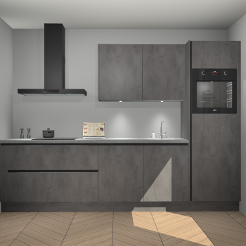 Beton Antraciet greeploze keuken Havana 100775