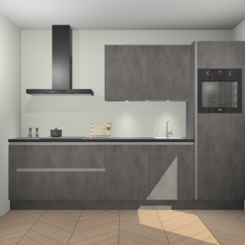 Beton Antraciet greeploze keuken Havana 100778