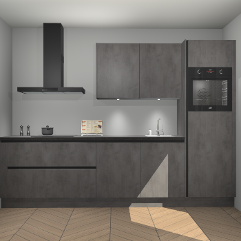 Beton Antraciet greeploze keuken Havana 100781