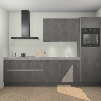 Beton Antraciet greeploze keuken Havana 100852