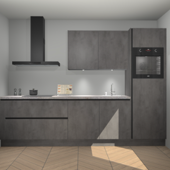 Beton Antraciet greeploze keuken Havana 100855