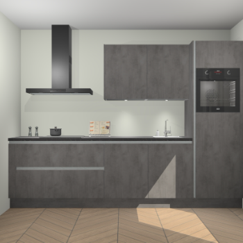 Beton Antraciet greeploze keuken Havana 100873