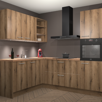 Goud Eiken keuken Cognac 99242