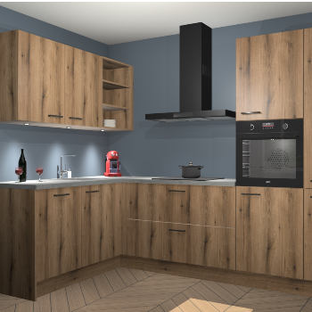 Goud Eiken keuken Cognac 99263