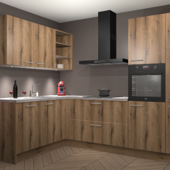 Goud Eiken keuken Cognac 99277