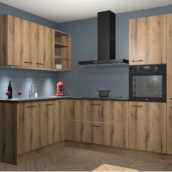 Goud Eiken keuken Cognac 99287