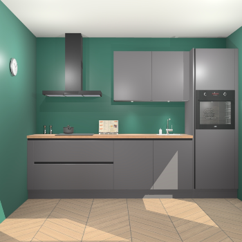 Onyxgrijze greeploze keuken Havana 26684