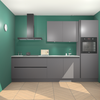 Onyxgrijze greeploze keuken Havana 26690