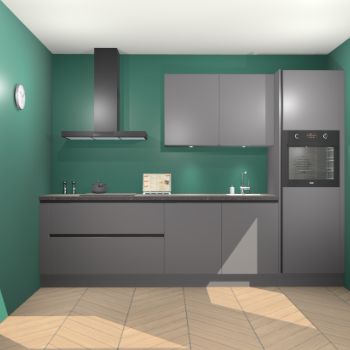 Onyxgrijze greeploze keuken Havana 26696