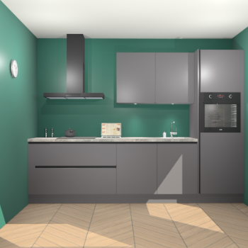 Onyxgrijze greeploze keuken Havana 26702