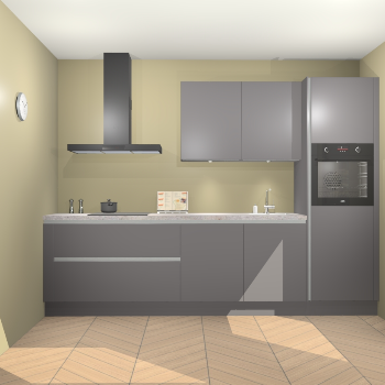 Onyxgrijze greeploze keuken Havana 26705