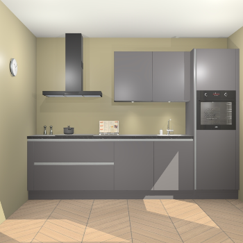 Onyxgrijze greeploze keuken Havana 26711