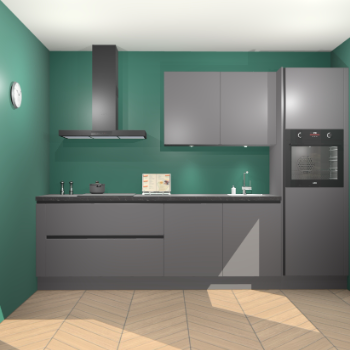 Onyxgrijze greeploze keuken Havana 26714