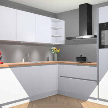 Sneeuwwitte greeploze keuken Luanda 101053