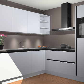 Sneeuwwitte greeploze keuken Luanda 101087