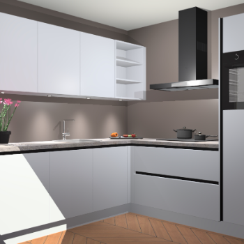 Sneeuwwitte greeploze keuken Luanda 101099