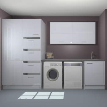 Sneeuwwitte hoogglans waskamer Cuzco 101242