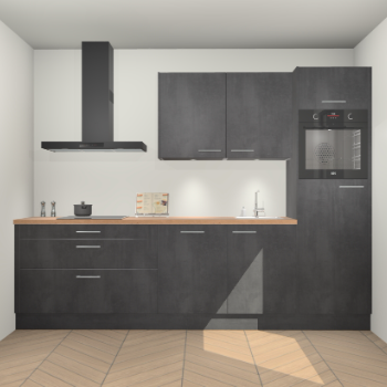 Beton Zwarte keuken Havana 101199