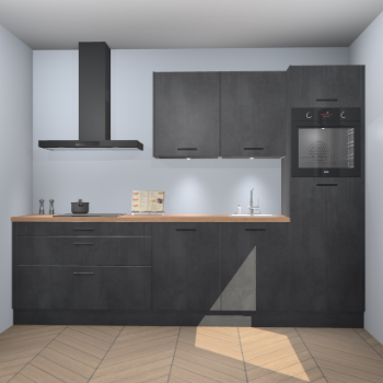 Beton Zwarte keuken Havana 101208