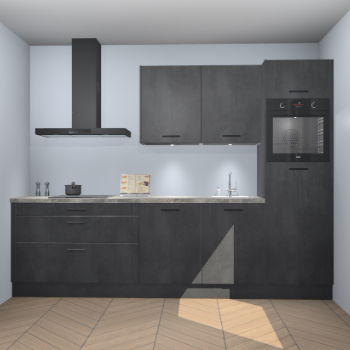 Beton Zwarte keuken Havana 101327