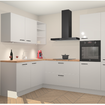 Zijdegrijze Hoogglans keuken Cognac 99872