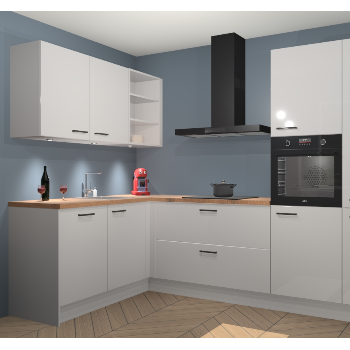 Zijdegrijze Hoogglans keuken Cognac 99873