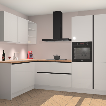 Zijdegrijze Hoogglans greeploze keuken Cognac 99874