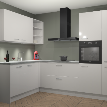 Zijdegrijze Hoogglans keuken Cognac 99930