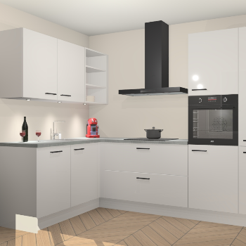 Zijdegrijze Hoogglans keuken Cognac 99932