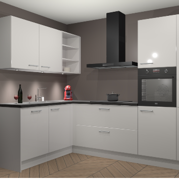 Zijdegrijze Hoogglans keuken Cognac 99935