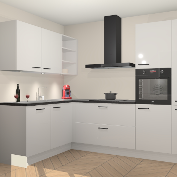 Zijdegrijze Hoogglans keuken Cognac 99938