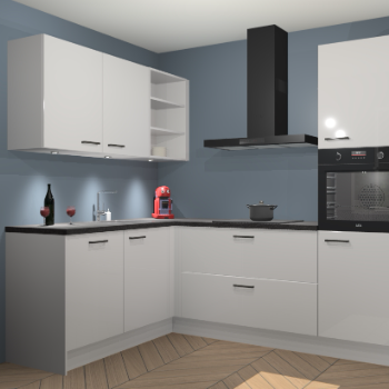 Zijdegrijze Hoogglans keuken Cognac 99939