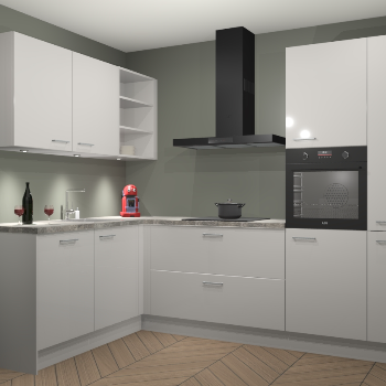 Zijdegrijze Hoogglans keuken Cognac 99942