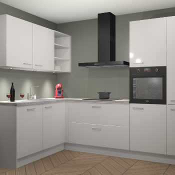 Zijdegrijze Hoogglans keuken Cognac 99948