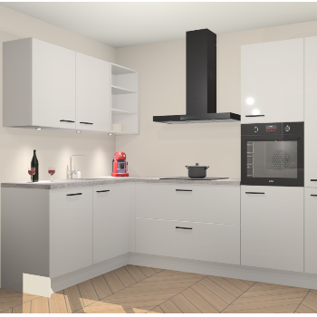 Zijdegrijze Hoogglans keuken Cognac 99950