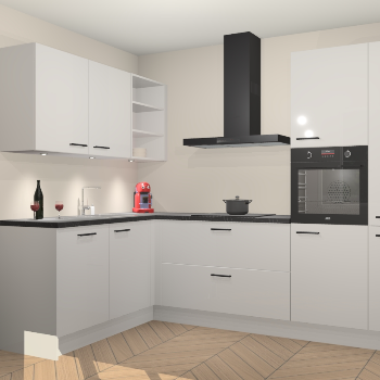 Zijdegrijze Hoogglans keuken Cognac 99956