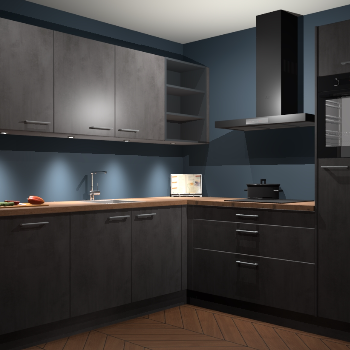 Beton Antraciet keuken Luanda 27593