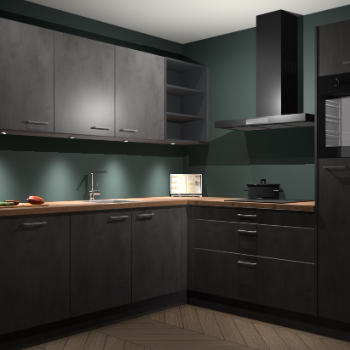 Beton Antraciet keuken Luanda 27594