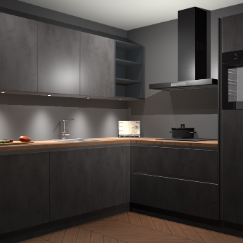 Beton Antraciet greeploze keuken Luanda 27595