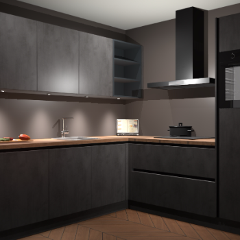 Beton Antraciet greeploze keuken Luanda 27598