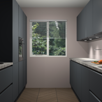 Onyxgrijze greeploze keuken Siena 98727