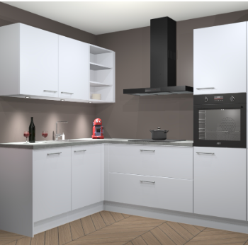 Sneeuwwitte keuken Cognac 100057