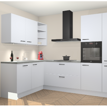 Sneeuwwitte keuken Cognac 100060