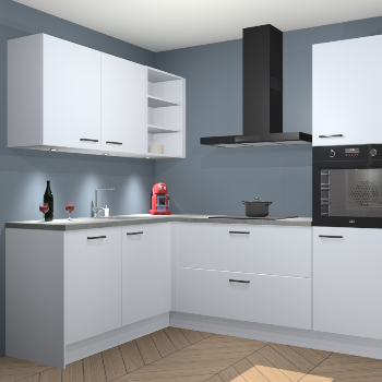 Sneeuwwitte keuken Cognac 100061