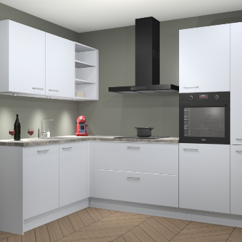 Sneeuwwitte keuken Cognac 100070